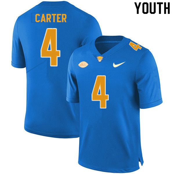 Youth #4 Daniel Carter Pitt Panthers College Football Jerseys Sale-New Royal